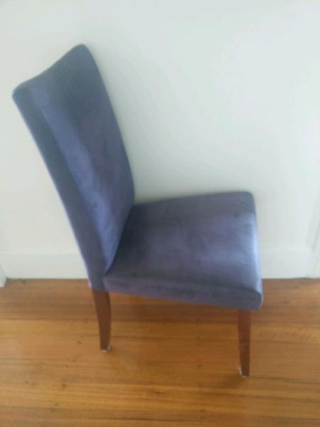 6x blue dining chairs