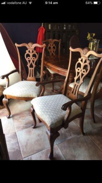 Gorgeous pair of Chipendale carver chairs