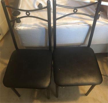 6X black dining chairs