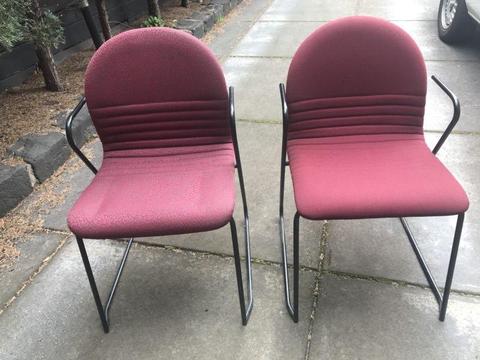 Chairs Two - Upholstered Chairs Commercial Quality - Burgundy