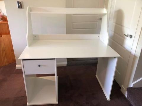 desk with shelf