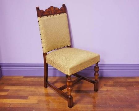 Antique style Jacobean Tudor Carved Dining Chair
