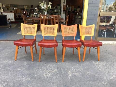 4x Mid Century Fler Fred Ward style dining chairs Danish style vintage