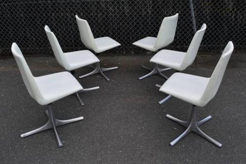 6 RARE Featherston Varna Dining Chairs. Parker Danish Fler era