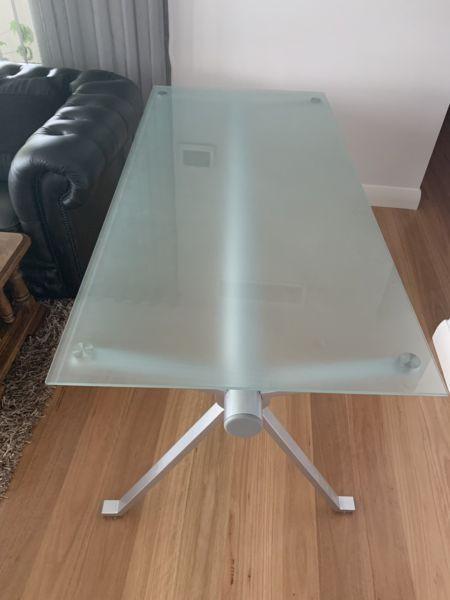 glass office desk 1 year old