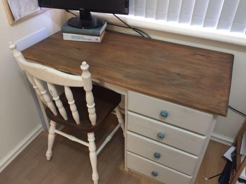 Beautifully rustic upcycled wooden desk and chair