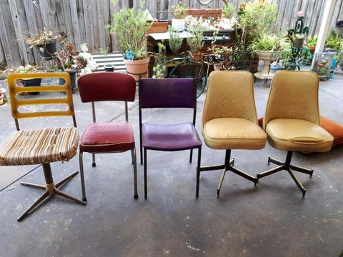 Vintage Retro Chairs 60s 70s (5)  All structuly great 
