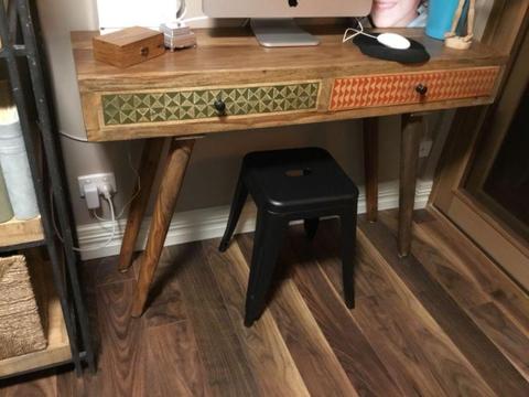 Rustic shabby retro wooden desk / hall table