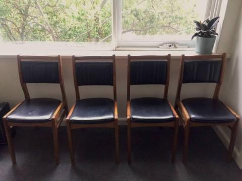 Mid-century vintage dining chairs (set of 4)