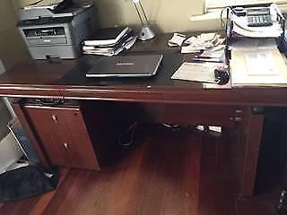 Desk with credenza