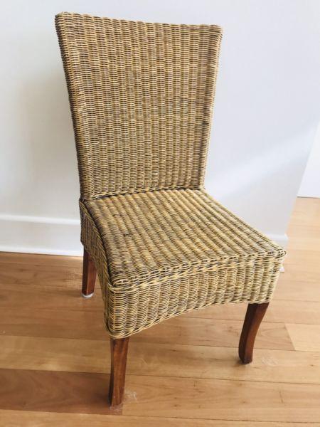 Set of 8 cane chairs