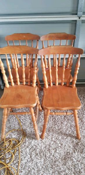 4 x wooden chairs