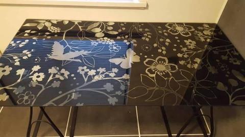 Glass print table/ desk