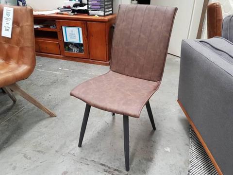 LEATHER LOOK DINING CHAIRS - DERRIMUT FURNITURE