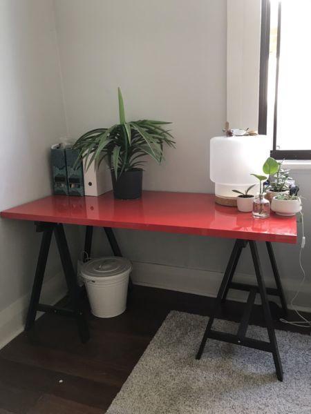 Red desk