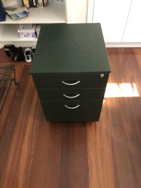 Green small filling cabinet