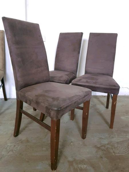 Used suede dining chairs