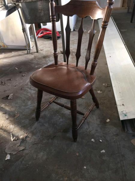Used vintage wooden chairs - 4 for $20