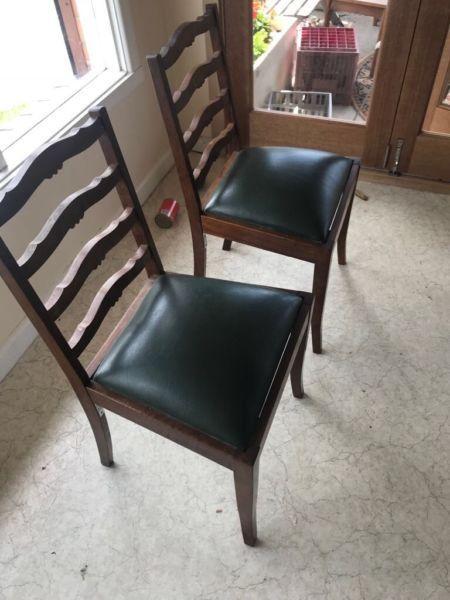 Two retro dining chairs
