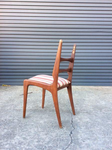 Mid century BURGESS LADDER Back Dining Chair for Parts