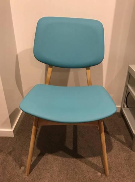 Two Light Blue Chairs from Harvey Norman *As NEW*