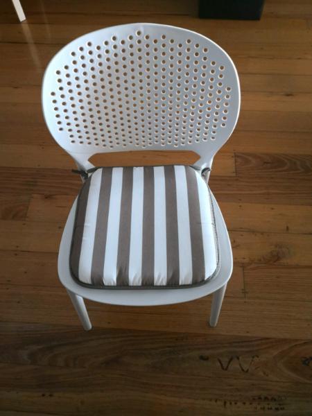 Entertaining Cate White Chairs (12 in total)