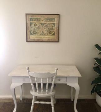 Farmhouse/shabby chic/rustic table and chair
