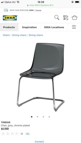 Dining chairs Ikea Tobias x 6