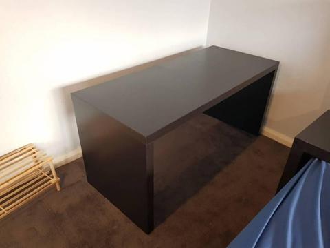 Dark coloured laminate IKEA desk