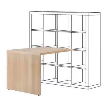 Ikea Expedit (Kallax) desk - oak effect