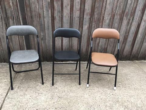 X3 foldable chairs $10 the lot
