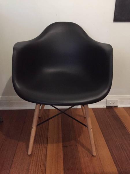 Dining Chairs Eames Replica Black Bucket Chairs Set BRAND NEW