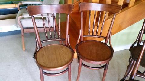 Old style wooden chairs. 4 only
