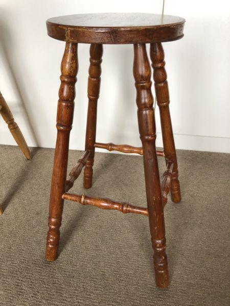 Two vintage bar stools