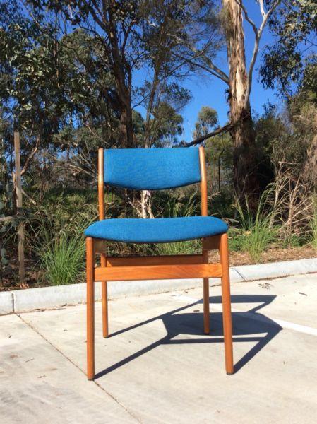 Mid Century DANISH TEAK Accent Chair RETRO Study Dining Chair FUL