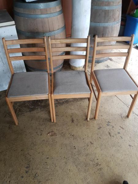 4x timber chairs