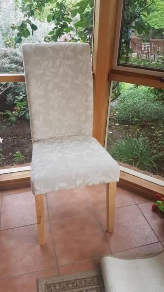 Six (6) BRAND NEW UNOPENED fabric dining chairs