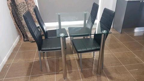 Glass top dinning table