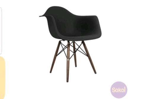 5 x Replica Eames DAW Armchair-Black
