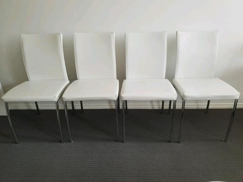 White Dining Chairs ($150.00 for set of 4)