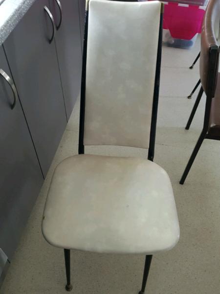 Dining Room Chairs x 5 High Back in white