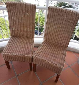 CANE DINING CHAIRS x 4 $50.00 FOR THE LOT