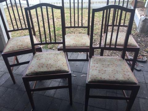 5 Antique Dining Chairs