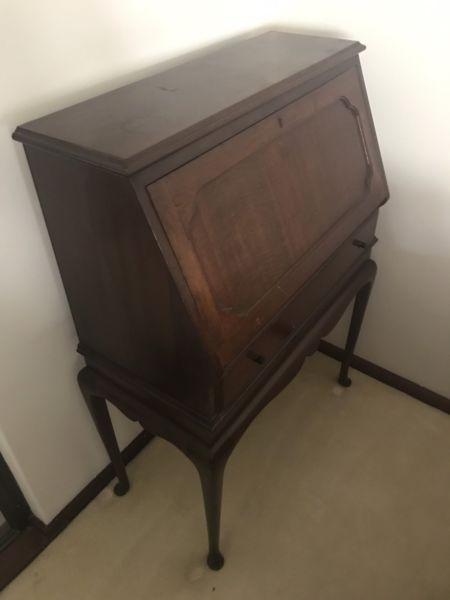 Antique restored Jarrah study desk