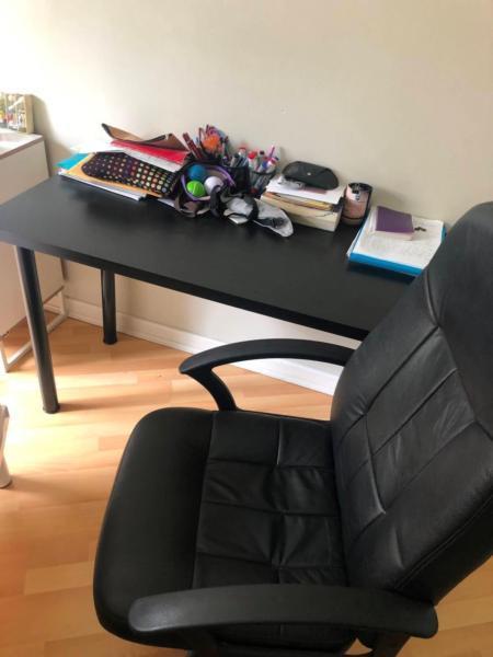 Desk and office chair combination