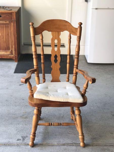 Wooden dining room chairs