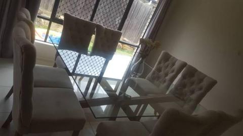 Selling my dining table and chairs 2 moths old