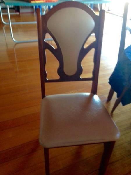 Wooden leather dining chairs