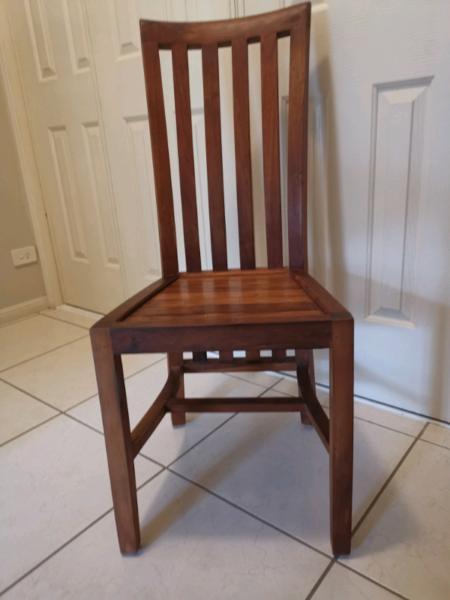 6 hardwood chairs