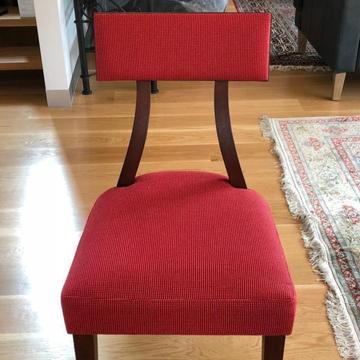 Dining chairs timber and fabric mix new